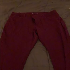 Pixie old navy cranberry pants
